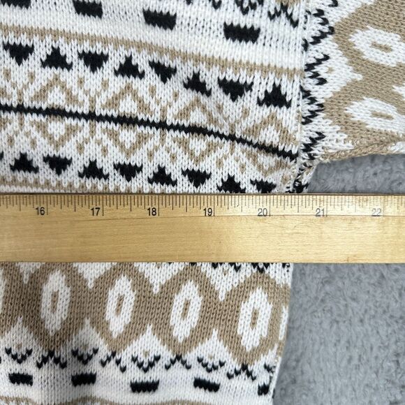 Vintage 90s Made in USA Short Sleeve Knit‎ Sweater L – Retro Geometric Pattern - Picture 9 of 11